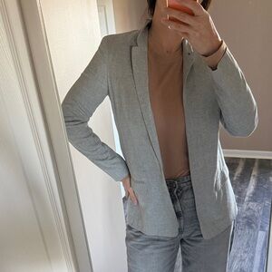 Massimo Dutti Light Gray Blazer